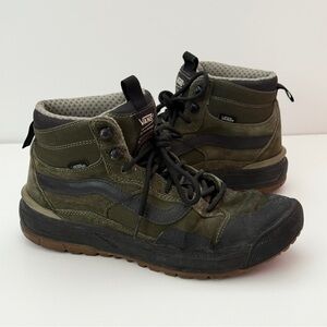 Vans Green and Black High-Top Sneakers